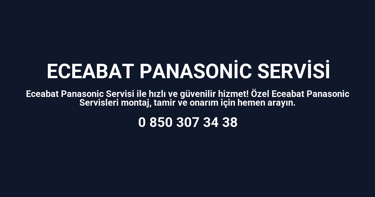 Eceabat Panasonic Servisi